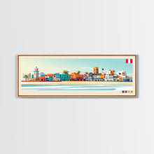 Cargar imagen en el visor de la galería, Chiclayo, Peru Panoramic Travel Poster Canvas Print, Chiclayo, Peru Painting, Peru Art, Chiclayo Travel Art, Guest Room Painting