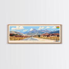 Cargar imagen en el visor de la galería, Colcapirhua, Bolivia Travel Poster Panoramic Canvas Print, Colcapirhua, Bolivia Painting, Bolivia Art, Colcapirhua Travel Art, Guest Room Painting