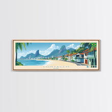 Cargar imagen en el visor de la galería, Contagem, Brazil Panoramic Travel Poster Canvas Print, Contagem, Brazil Painting, Brazil Art, Contagem Travel Art, Guest Room Painting
