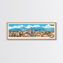Load image into Gallery viewer, Cuenca, Ecuador Panoramic Travel Poster Canvas Print, Cuenca, Ecuador Painting, Ecuador Art, Cuenca Travel Art, Guest Room Painting
