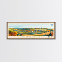 Load image into Gallery viewer, Cumbernauld, Scotland Panoramic Travel Poster Canvas Print, Cumbernauld, Scotland Painting, Scotland Art, Cumbernauld Travel Art, Guest Room Painting