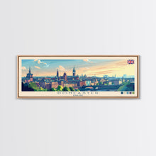 Load image into Gallery viewer, Doncaster, England Panoramic Travel Poster Canvas Print, Doncaster, England Painting, England Art, Doncaster Travel Art, Guest Room Painting