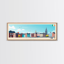 Load image into Gallery viewer, Dundalk, Ireland Travel Poster Panoramic Canvas Print, Dundalk, Ireland Painting, Ireland Art, Dundalk Travel Art, Guest Room Painting