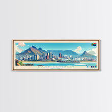 Load image into Gallery viewer, East London, South Africa Travel Poster Panoramic Canvas Print, East London, South Africa Painting, South Africa Art, East London Travel Art, Guest Room Painting