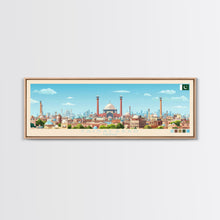 Carregar imagem no visualizador da galeria, Faisalabad, Pakistan Panoramic Travel Poster Canvas Print, Faisalabad, Pakistan Painting, Pakistan Art, Faisalabad Panoramic Travel Art, Travel Painting