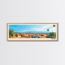 Load image into Gallery viewer, Garoua, Cameroon Travel Poster Panoramic Canvas Print, Garoua, Cameroon Painting, Cameroon Art, Garoua Travel Art, Guest Room Painting