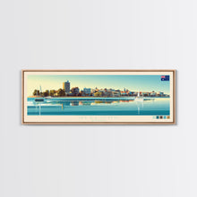 Load image into Gallery viewer, Geelong, Australia Travel Poster Panoramic Canvas Print, Geelong, Australia Painting, Australia Art, Geelong Travel Art, Guest Room Painting