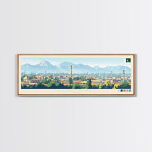 Load image into Gallery viewer, Rawalpindi, Pakistan Panoramic Travel Poster Canvas Print, Rawalpindi, Pakistan Painting, Pakistan Art, Rawalpindi Travel Art, Living Room Painting