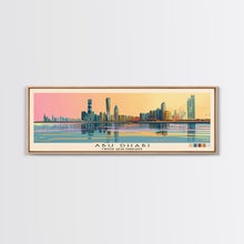 Carregar imagem no visualizador da galeria, Abu Dhabi, United Arab Emirates Panoramic Canvas Print, Abu Dhabi, United Arab Emirates Painting, United Arab Emirates Art, Abu Dhabi Travel Poster, Travel Art, Housewarming Gift