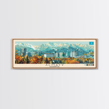 Load image into Gallery viewer, Almaty, Kazakhstan Panoramic Canvas Print, Almaty, Kazakhstan Painting, Kazakhstan Art, Almaty Travel Poster, Travel Art, Living Room Painting