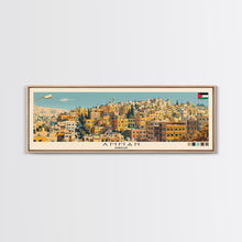 Load image into Gallery viewer, Amman, Jordan Panoramic Canvas Print, Amman, Jordan Painting, Jordan Art, Amman Travel Poster, Travel Art, Guest Room Painting