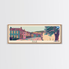 Load image into Gallery viewer, Ayr, Scotland Panoramic Canvas Print, Ayr, Scotland Painting, Scotland Art, Ayr Travel Poster, Travel Art, Guest Room Painting