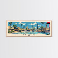 Carregar imagem no visualizador da galeria, Baghdad, Iraq Panoramic Canvas Print, Baghdad, Iraq Painting, Iraq Art, Baghdad Travel Poster, Travel Art, Housewarming Gift