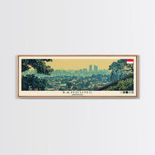 Load image into Gallery viewer, Bandung, Indonesia Panoramic Canvas Print, Bandung, Indonesia Painting, Indonesia Art, Bandung Travel Poster, Travel Art, Housewarming Gift