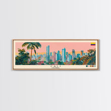 Carregar imagem no visualizador da galeria, Cali, Colombia Panoramic Canvas Print, Cali, Colombia Painting, Colombia Art, Cali Travel Poster, Travel Art, Vacation Gift