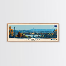 Carregar imagem no visualizador da galeria, Canberra, Australia Panoramic Canvas Print, Canberra, Australia Painting, Australia Art, Canberra Travel Poster, Travel Art, Guest Room Painting