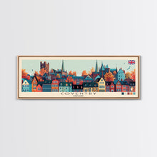 Load image into Gallery viewer, Coventry, England Panoramic Canvas Print, Coventry, England Painting, England Art, Coventry Travel Poster, Travel Art, Living Room Painting