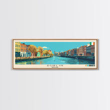 Load image into Gallery viewer, Dublin, Ireland Panoramic Canvas Print, Dublin, Ireland Painting, Ireland Art, Dublin Travel Poster, Travel Art, Guest Room Painting