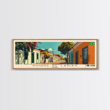 Load image into Gallery viewer, Duque de Caxias, Brazil Panoramic Canvas Print, Duque de Caxias, Brazil Painting, Brazil Art, Duque de Caxias Travel Poster, Travel Art, Housewarming Gift