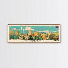 Load image into Gallery viewer, Encarnacion, Paraguay Panoramic Canvas Print, Encarnacion, Paraguay Painting, Paraguay Art, Encarnacion Travel Poster, Travel Art, Housewarming Gift