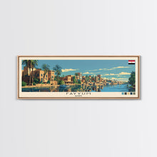 Cargar imagen en el visor de la galería, Fayyum, Egypt Panoramic Canvas Print, Fayyum, Egypt Painting, Egypt Art, Fayyum Travel Poster, Travel Art, Housewarming Gift