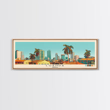 Load image into Gallery viewer, Luanda, Angola Panoramic Canvas Print, Luanda, Angola Painting, Angola Art, Luanda Travel Poster, Travel Art, Vacation Gift
