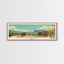 Load image into Gallery viewer, Reynosa, Mexico Panoramic Canvas Print, Reynosa, Mexico Painting, Mexico Art, Reynosa Travel Poster, Travel Art, Guest Room Painting