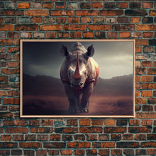 Load image into Gallery viewer, Desert Rhinoceros Animal Nature Ivory Tusk Fine Art Print, Wall Decor, Wall Poster, Wall Art Print