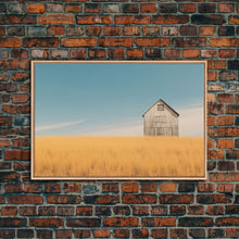 Load image into Gallery viewer, Liminal Spaces, Rustic Farmhouse Wall Decor, Teal Gray Barn Landscape Art Print or Canvas, Country Living Room Wall Decor, Liminal Art