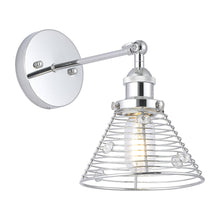 Carregar imagem no visualizador da galeria, 1-Light Modern Silver Wall Scone Light