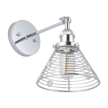 Carregar imagem no visualizador da galeria, 1-Light Modern Silver Wall Scone Light