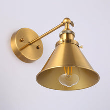 Carregar imagem no visualizador da galeria, 1-Light Rhem Brass Wall Sconce Light