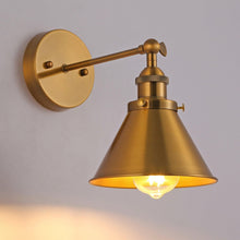 Carregar imagem no visualizador da galeria, 1-Light Rhem Brass Wall Sconce Light