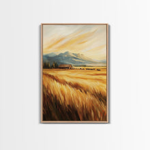 Load image into Gallery viewer, Cowboys Riding into the Sunset Framed Canvas Print, Dramatic Landscape with Riders Open Sky, Perfect Western Wall Art Fall Rustic Home Decor