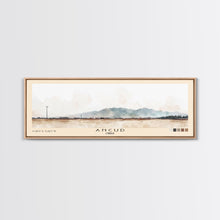 Load image into Gallery viewer, Ancud, Chile Watercolor Print, Vacation Gift, Chile Wall Art, Beach Painting, Beach Decor, Large Wall Art, Wood Frame Art