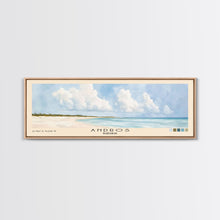 Load image into Gallery viewer, Andros, Bahamas Watercolor Beach Print, Vacation Gift, Bahamas Wall Art, Framed Canvas Print, Framed Beach Painting