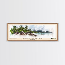 Load image into Gallery viewer, Anse Cocos, Seychelles Watercolor Beach Print, Vacation Gift, Seychelles Wall Art, Beach Painting, Beach Decor, Beach Painting
