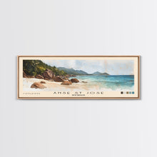 Load image into Gallery viewer, Anse St Jose, Seychelles Watercolor Beach Print, Vacation Gift, Seychelles Wall Art, Beach Painting, Beach Decor, Beach Painting
