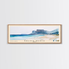 Carregar imagem no visualizador da galeria, Balos Beach, Greece Watercolor Beach Print, Vacation Gift, Greece Wall Art, Framed Canvas Print, Framed Beach Painting