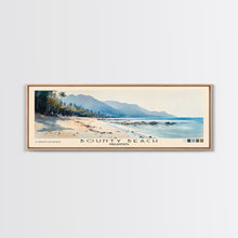 Load image into Gallery viewer, Bounty Beach, Philippines Watercolor Beach Print, Vacation Gift, Philippines Wall Art, Framed Canvas Print, Framed Beach Painting