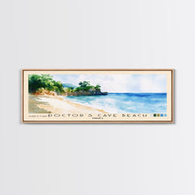 Load image into Gallery viewer, Doctor’s Cave Beach, Jamaica Watercolor Beach Print, Vacation Gift, Jamaica Wall Art, Framed Canvas Print, Framed Beach Painting