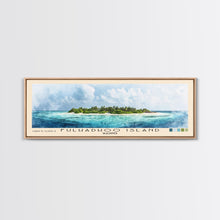Load image into Gallery viewer, Fulhadhoo Island, Maldives Watercolor Beach Print, Vacation Gift, Maldives Wall Art, Beach Painting, Beach Decor, Beach Painting