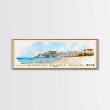 Load image into Gallery viewer, Giardini naxos beach, Italy Watercolor Beach Print, Vacation Gift, Italy Wall Art, Beach Painting, Beach Decor, Beach Painting