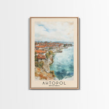Load image into Gallery viewer, Ahtopol, Bulgaria Watercolor Beach Print, Vacation Gift, Bulgaria Wall Art, Beach Painting, Beach Decor, Beach Painting