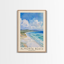 Load image into Gallery viewer, Almonta Beach, Australia Watercolor Beach Print, Vacation Gift, Australia Wall Art, Framed Canvas Print, Framed Beach Painting