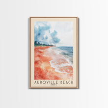 Carregar imagem no visualizador da galeria, Auroville Beach, India Watercolor Beach Print, Vacation Gift, India Wall Art, Framed Canvas Print, Framed Beach Painting