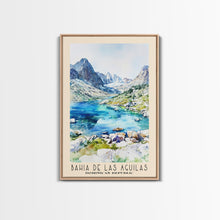 Carregar imagem no visualizador da galeria, Bahia de Las Aguilas, Dominican Republic Watercolor Beach Print, Vacation Gift, Dominican Republic Wall Art, Framed Canvas Print, Framed Beach Painting