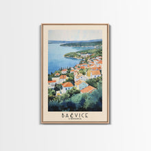 Load image into Gallery viewer, Bačvice, Croatia Watercolor Beach Print, Vacation Gift, Croatia Wall Art, Beach Painting, Beach Decor, Beach Painting