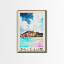 Load image into Gallery viewer, Bequia Island, Saint Vincent and the Grenadines Watercolor Beach Print, Vacation Gift, Saint Vincent and the Grenadines Wall Art, Beach Painting, Beach Decor, Beach Painting