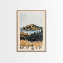 Load image into Gallery viewer, Bonaventure Island, Canada Watercolor Beach Print, Vacation Gift, Canada Wall Art, Beach Painting, Beach Decor, Beach Painting